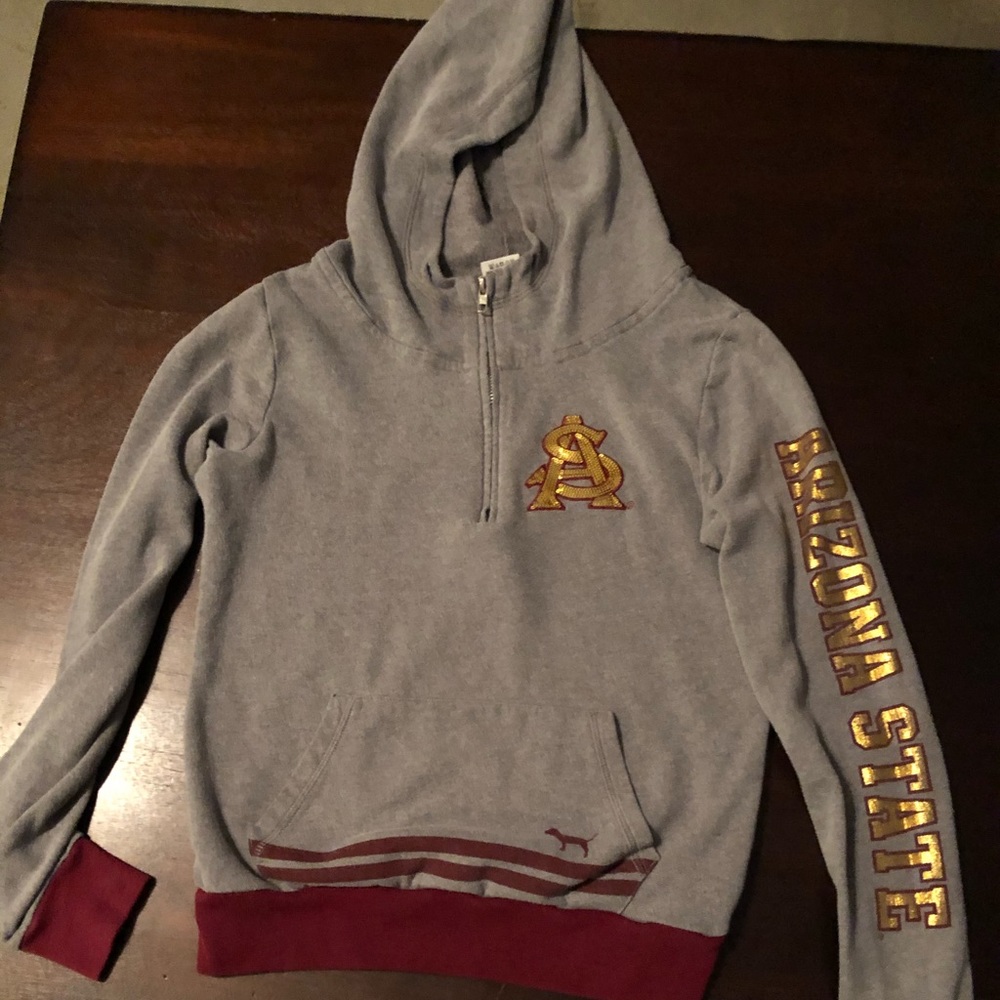PINK ASU BLING HOODIE